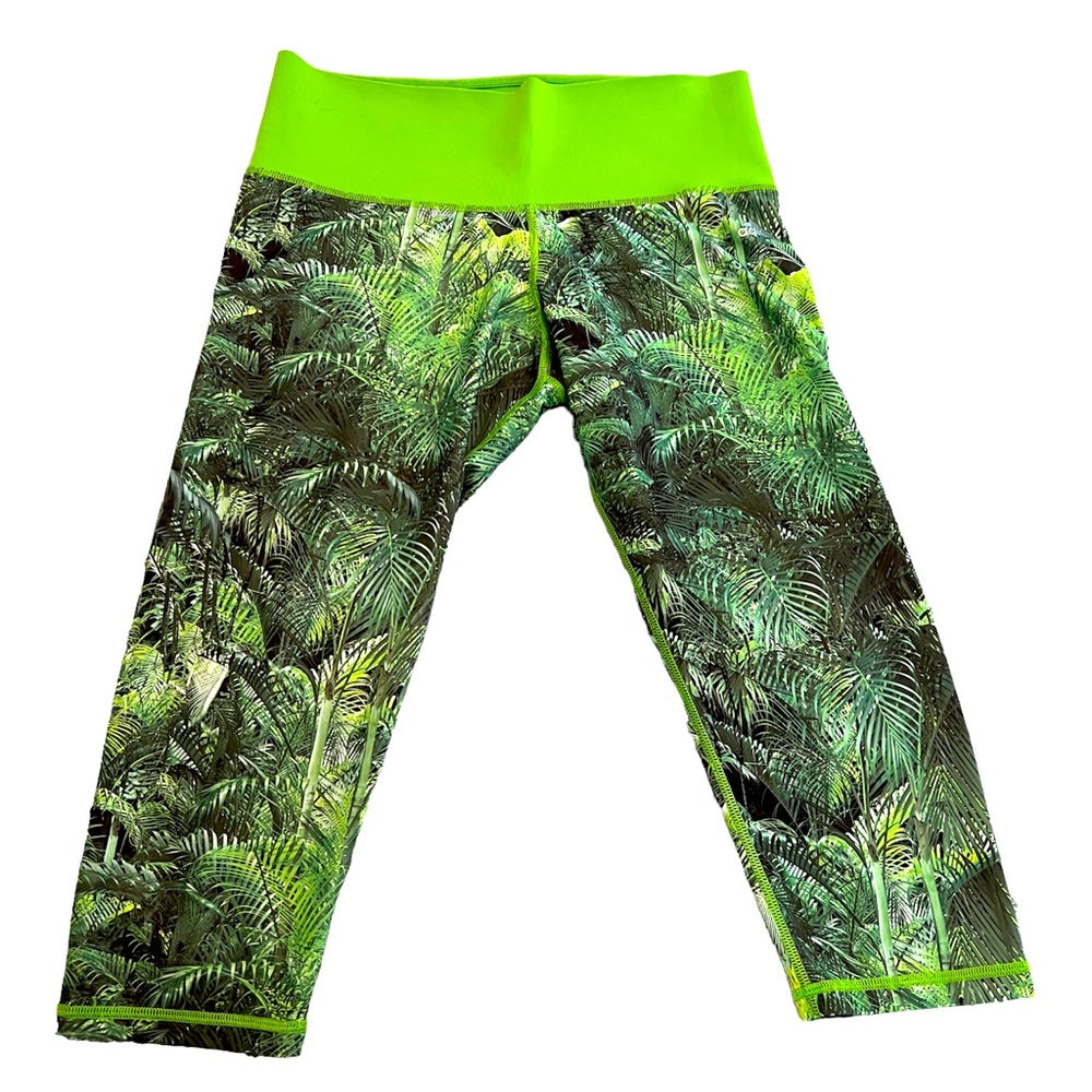 Adidas Women’s Climalite Capri Leggings  green /black Size M